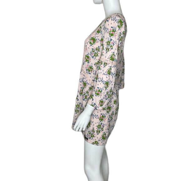 Matilda Jane Women's Pink Multi Floral Long Sleeve Like a Lady Swing Tunic sz S - Picture 3 of 5